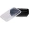 Cubeware Cubeware 12 oz. Rectangular Container Black Base With Clear Lid, PK150 CR-811B - alternate 6